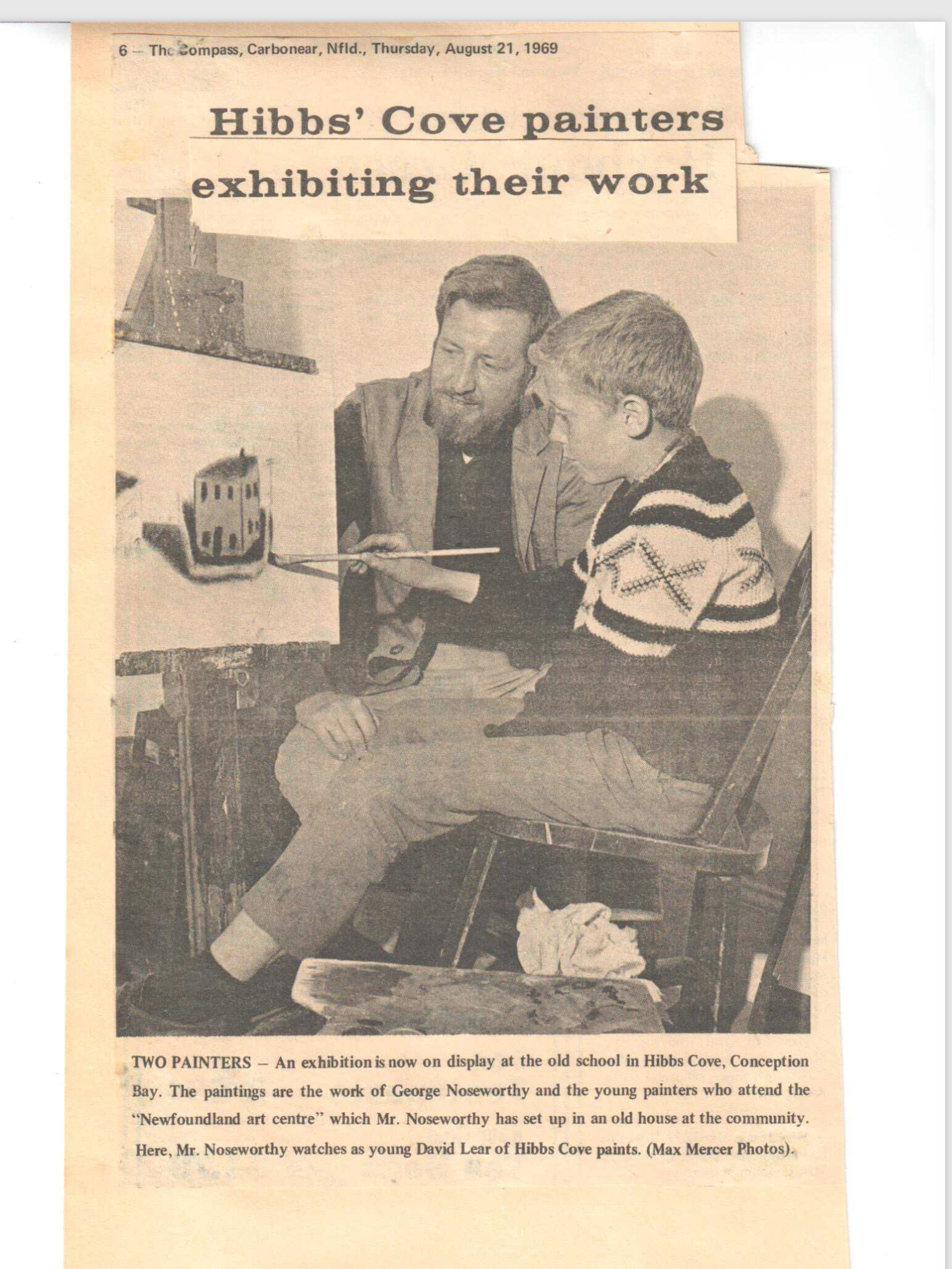 Artist George Noseworthy & Student David Lear